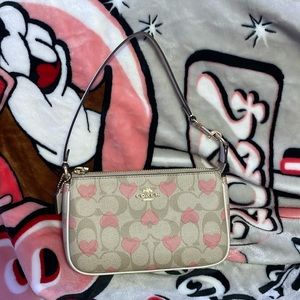Coach Nolita 19 In Signature Canvas With Heart Print